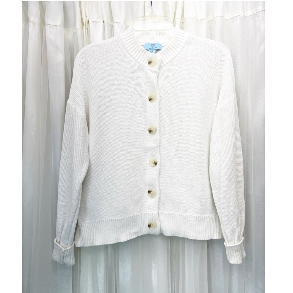 CeCe button up knit cardigan